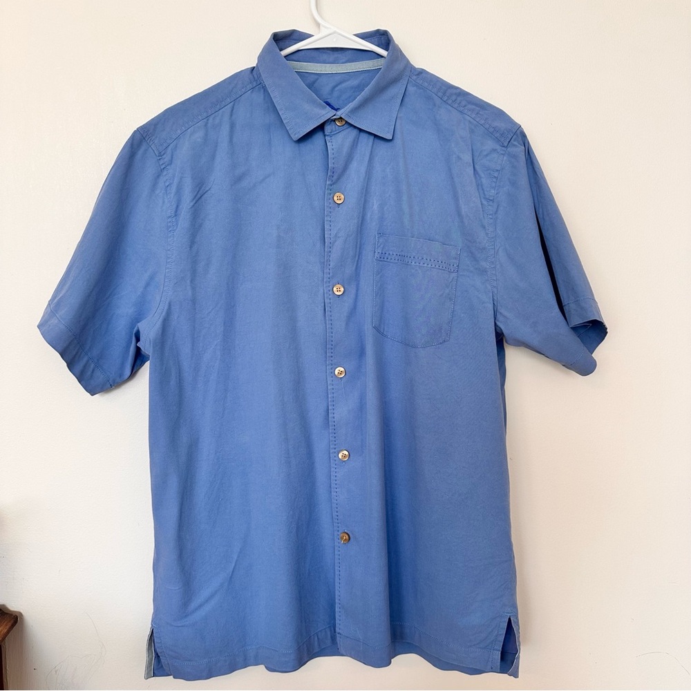 Tommy Bahama Men’s Silk Blend Shirt – Blue – Size M